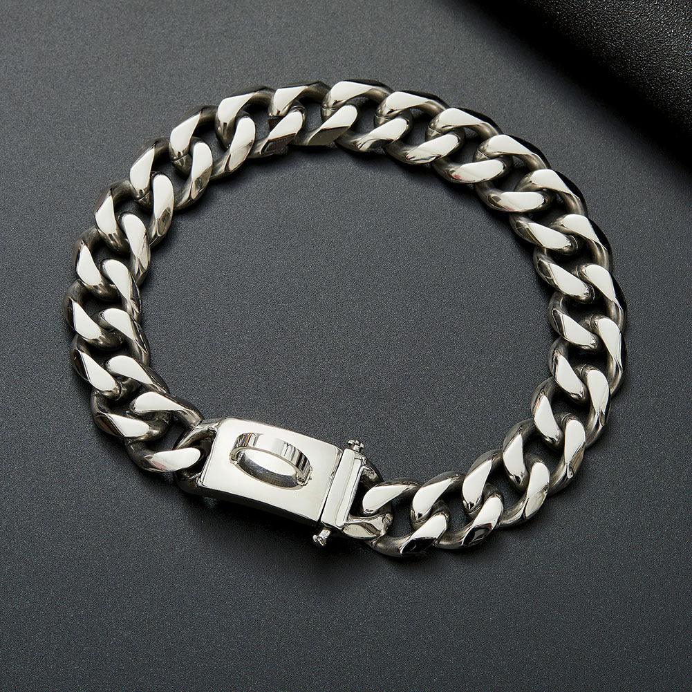 Titanium Steel Chain Dog Leash And Collar Set For Medium And Large Breeds
