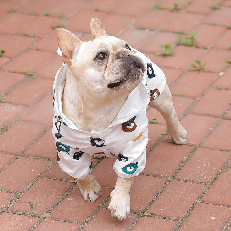 Puppy Paws Waterproof Raincoat - Bear Suit Style
